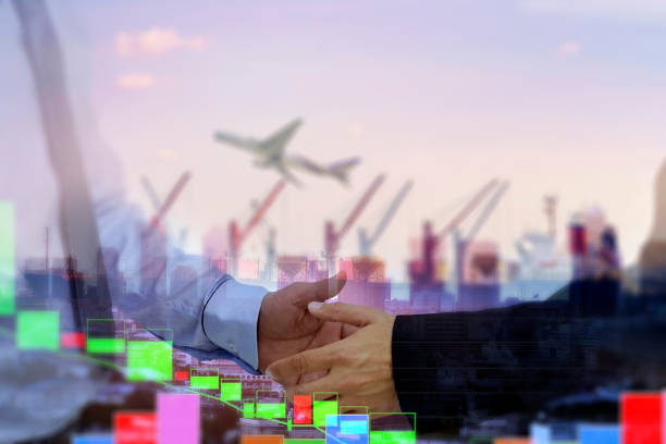 istock Businessman hand shake for business  success concept and Logistic Import Export background , Management Logistic concept . 859289566