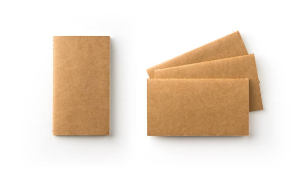 istock Top view collection of spiral kraft notebook on white background 859291762