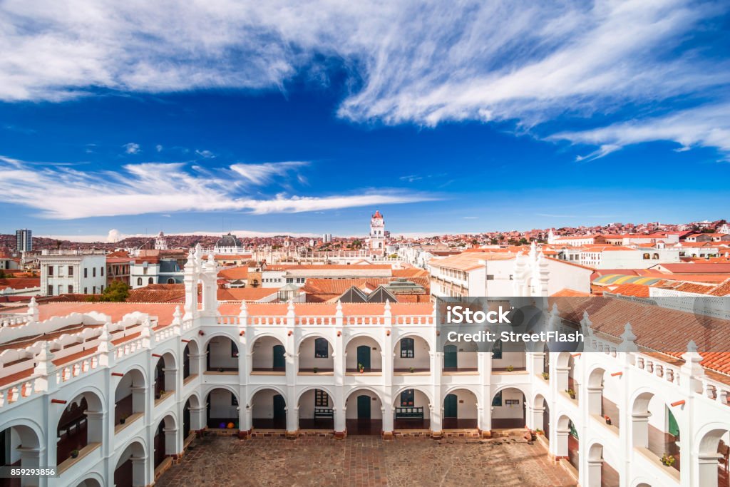 Cityscape of Sucre and San Felipe Neri in Bolivia View on cityscape of Sucre and San Felipe Neri in Bolivia Sucre - Bolivia Stock Photo