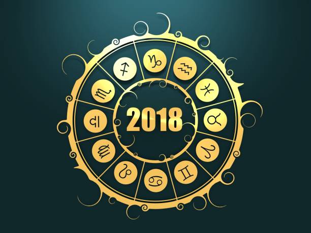 istock Astrology symbols in golden circle 859299548