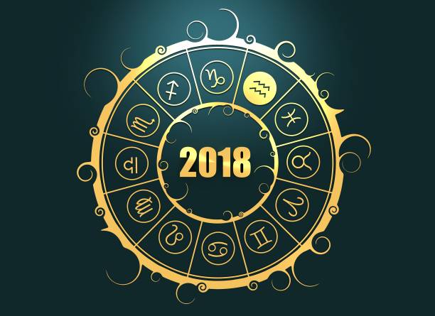 istock Astrology symbols in circle. Water bearer sign 859299722