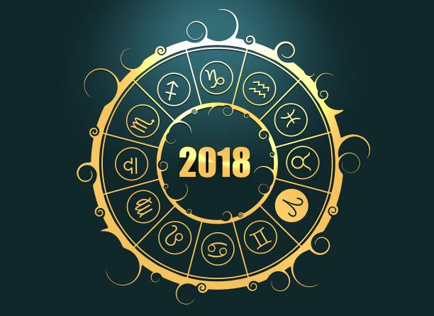 istock Astrology symbols in circle. Aries sign 859299746