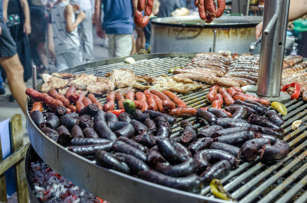 istock Meat, spanish food in Medieval market 859302518