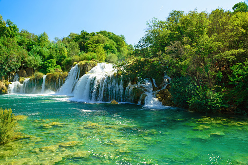 Beautiful Skradinski Buk Waterfall In Krka National Park - Dalmatia, Croatia, Europe
