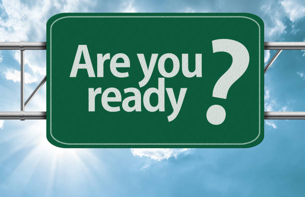 istock Are you ready? road sign 859306892