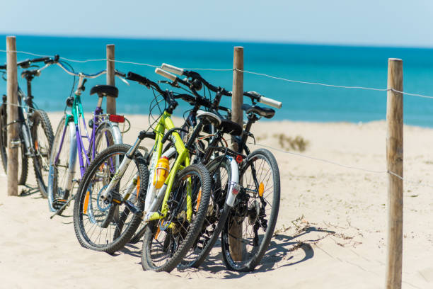 istock bicycles at ile d'oleron beach in france 859307784