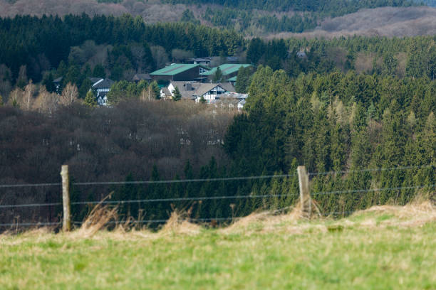 istock Eifel Hotel In Hill Landscape, Germany 859311778
