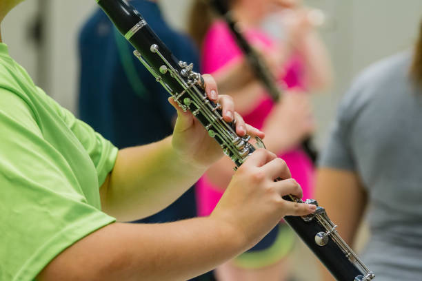 istock hands of a musician playing a clarinet 859315474