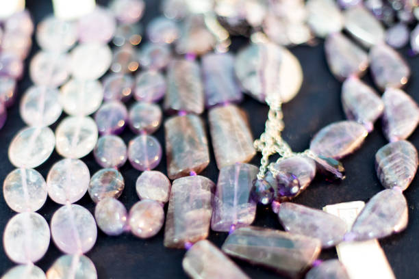 Products from precious stones - bracelets, chains, pendants, earrings, necklace, rings