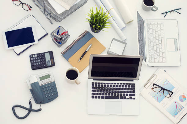istock Business table in the office 859321698