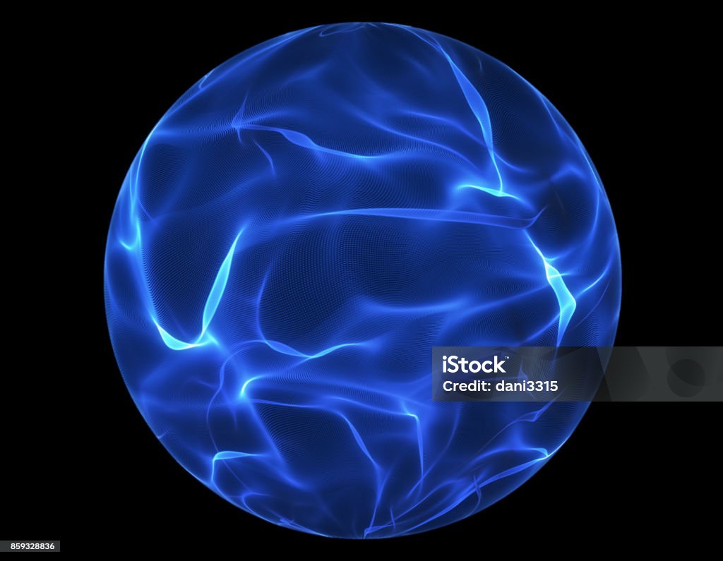 Bal Het Gloeiende Energie Op Zwarte Achtergrond Stockfoto en meer van Bal iStock