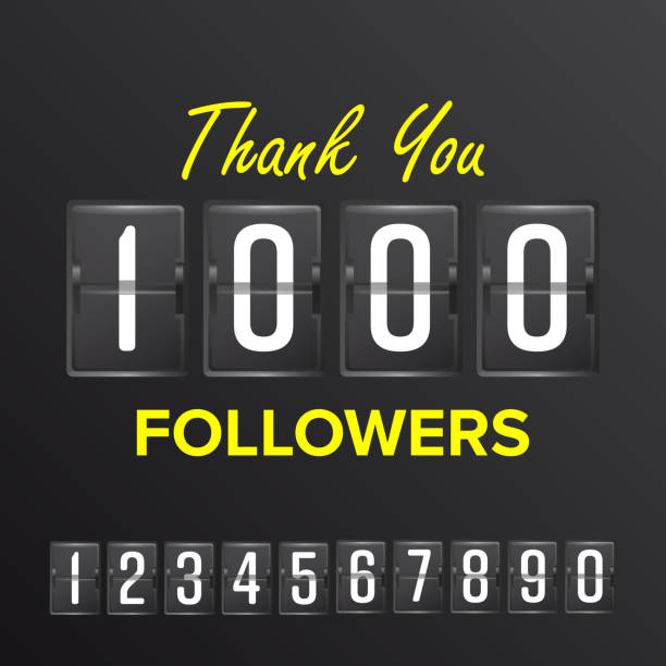 1000 Followers Vector. Thanks Design Template. Social Network Concept. Illustration Thank You 1000 Followers Sign Vector. Thanks Design Label. Blogger Celebrates Large Number Of Followers. Illustration number 1000 stock illustrations