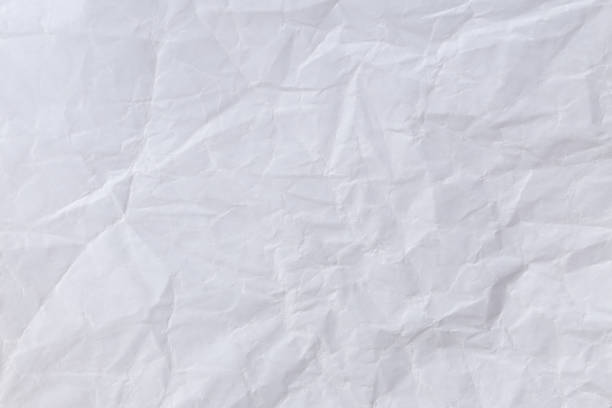 abstract white paper wrinkled for background - crumble imagens e fotografias de stock