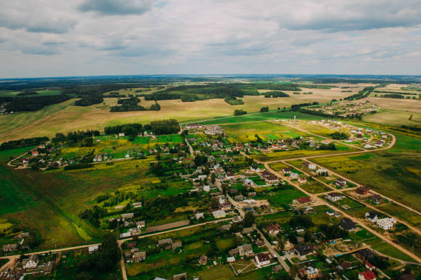istock Nature in Belarus. View from helicopter, Minsk 859345930