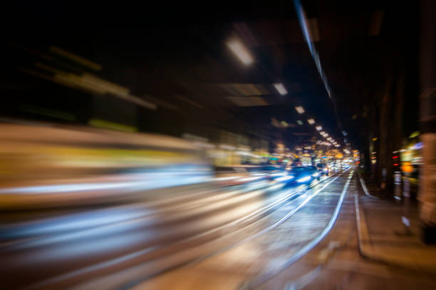 night traffic in the city