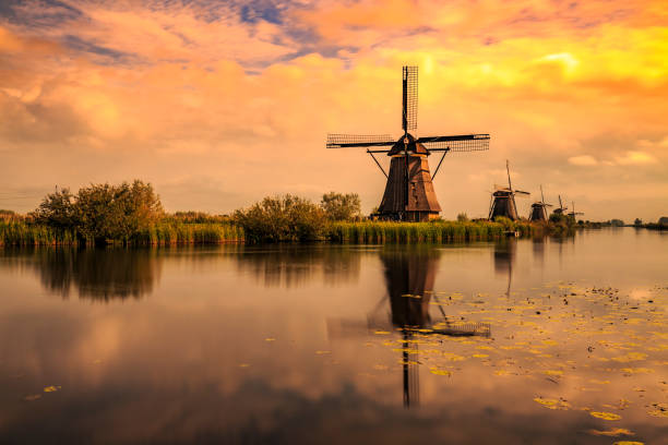 istock Traditional Dutch Windmills Kinderdijk World Unesco heritage 859360884