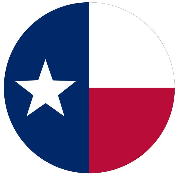 Vector illustration of Texas flag