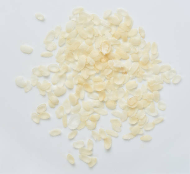 istock Rice flakes isolated on white background 859364726