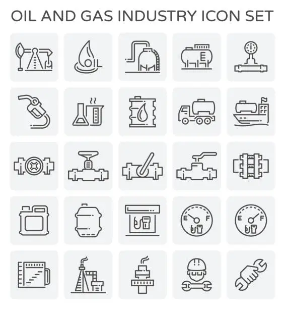 Vector illustration of oil gas icon