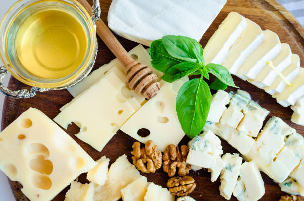 istock Plate with different kind of cheese 859367958