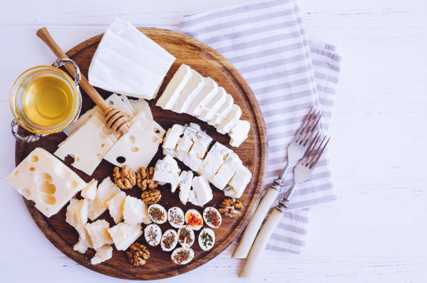 istock Plate with different kind of cheese 859367960