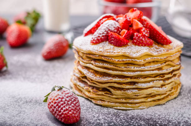 istock American pancakes with strawberries 859381160