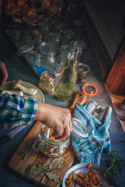 istock Preserving Organic Mushrooms in Jars 859382286