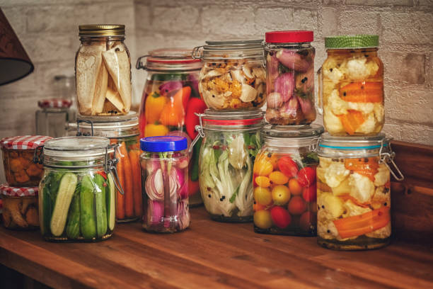 istock Preserving Organic Vegetables in Jars 859383080