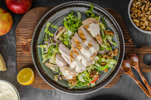 istock Waldorf salad with grilled chicken 859383388