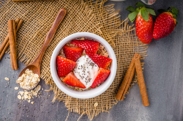istock Fresh granola with organic yogurt 859383584
