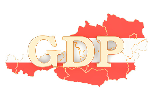 gross domestic product GDP of Austria concept, 3D rendering isolated on white background