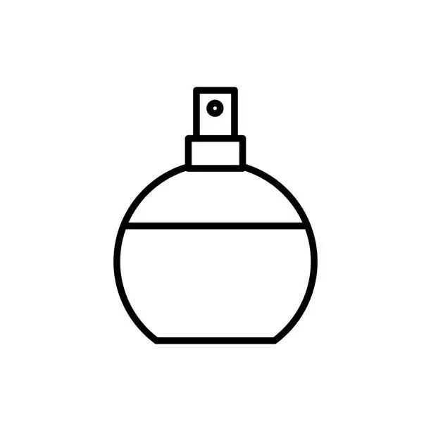 Vector illustration of perfume vector line icon, sign, illustration on background, editable strokes