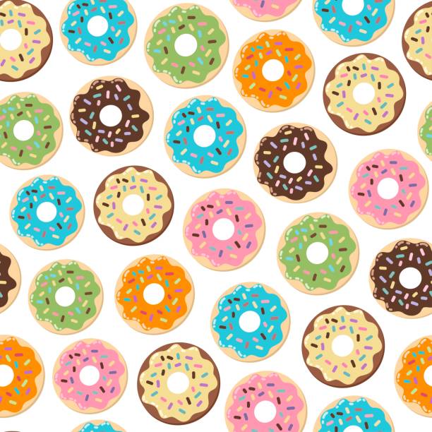 4,200+ Coffee And Donuts Pattern Stock Photos, Pictures & Royalty-Free ...