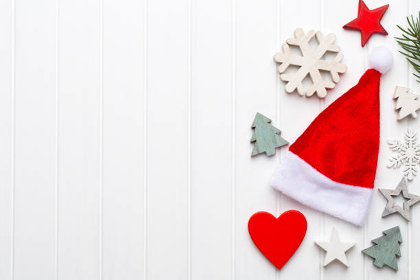 istock Vintage Christmas background with Christmas decoration. 859410564