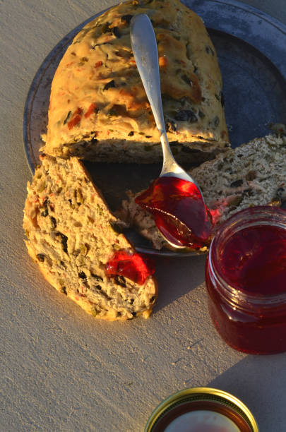 istock savoy olive loaf bread and sweet cactus fruit jelly 859420458