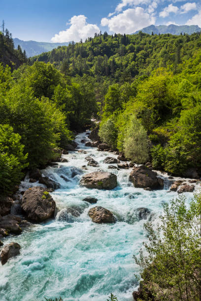 istock Landscape in Abkhazia with Caucasian ridge and river 859451494