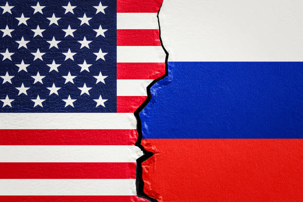 istock USA and Russia conflict concept, 3D rendering 859452594