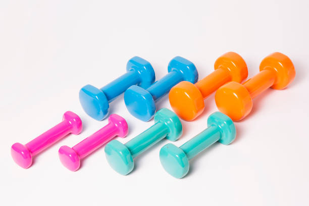 istock Dumbbells on an isolated background 859456454