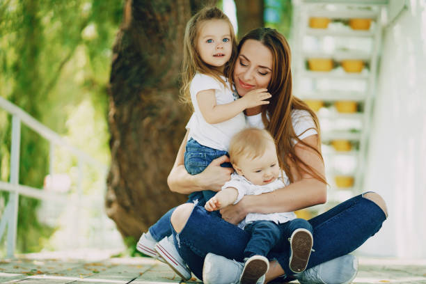 mother with children