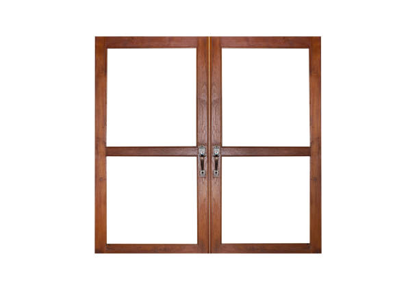 istock wooden window isolated on white background 859466000