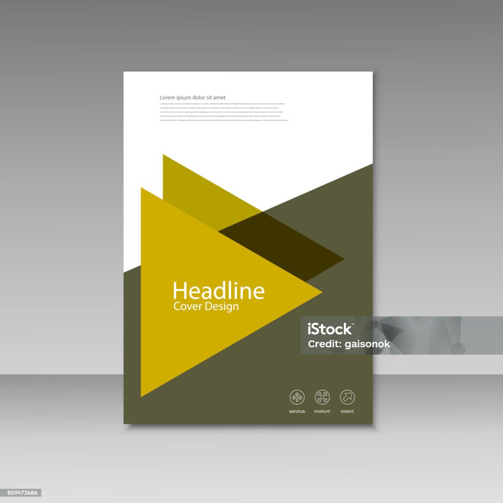 Triangular Pattern Brochure Abstract Triangle Brochure Design Vector Cover Template Stock ...