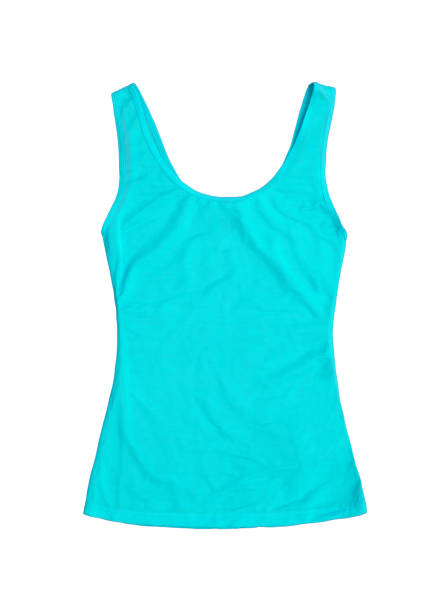 istock neon teal sleeveless sports top isolated on white background 859482978