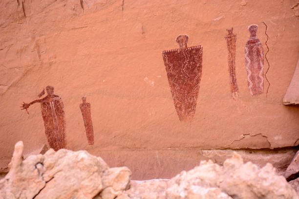 istock Hitchhiker Petroglyph Panel - Utah, USA 859483288