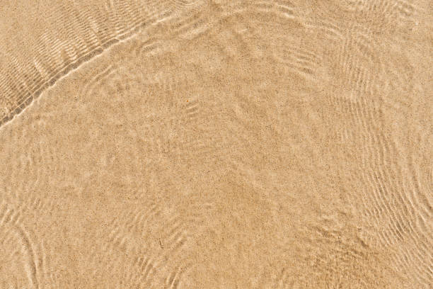 istock Soft Wave Of Blue Ocean On Sandy Beach. Background. Selective focus. 859485930