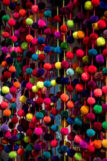 istock Pom Pom's  on the rope. 859489348