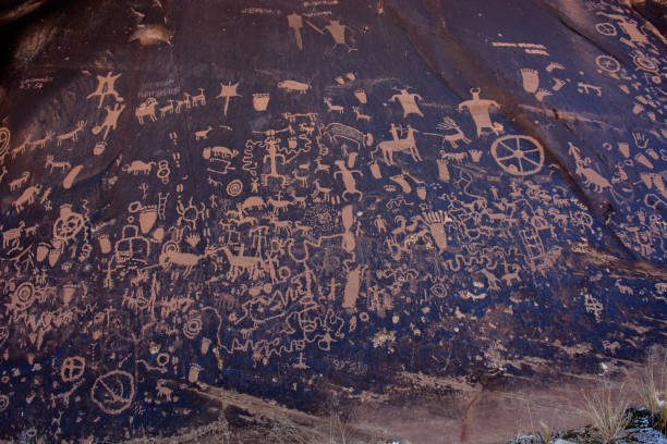 istock Newspaper Rock Petroglyph Panel - Utah, USA 859490538