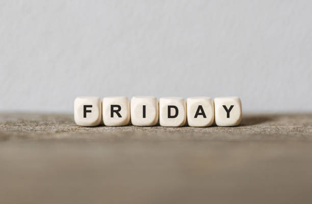 istock Word FRIDAY made with wood building blocks 859494486