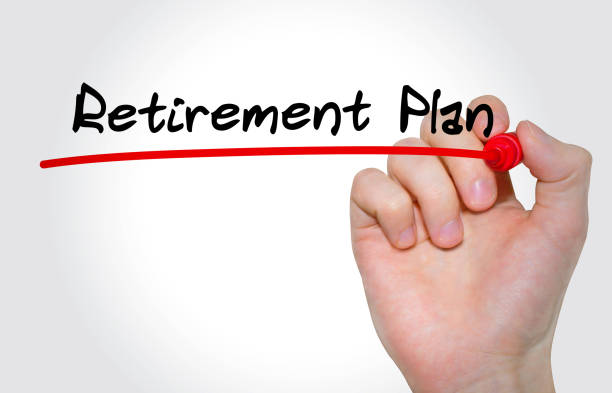 istock Hand writing inscription Retirement Plan with marker, concept 859494628