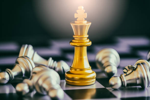 istock Strategy chess battle Intelligence challenge game on chessboard. Success the strategy concept. Chess business leader and success idea. Chess strategy game business competition success play. 859507578