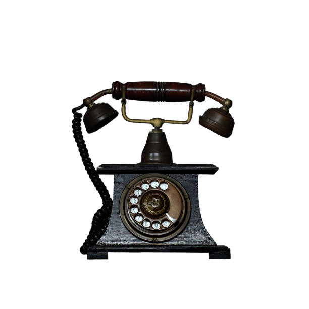 istock old vintage telephone isolated on white 859511432